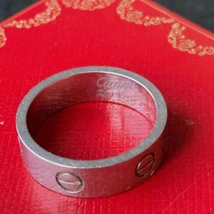 Cartier Love Men's Wedding Ring, 18K White Gold